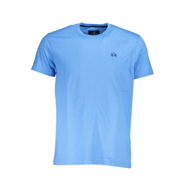 La Martina Blue Cotton Men T-Shirt - Hilstor