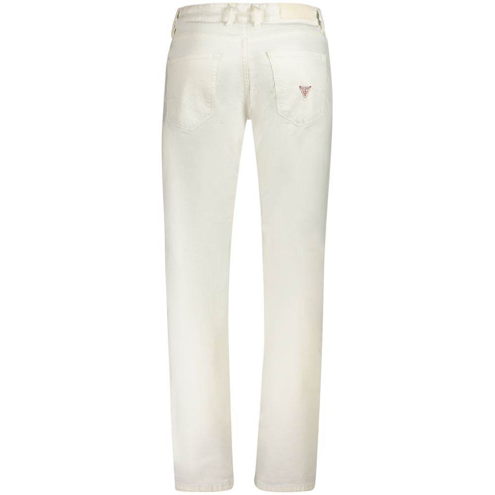 Guess Jeans White Cotton Mens Jeans - Hilstor