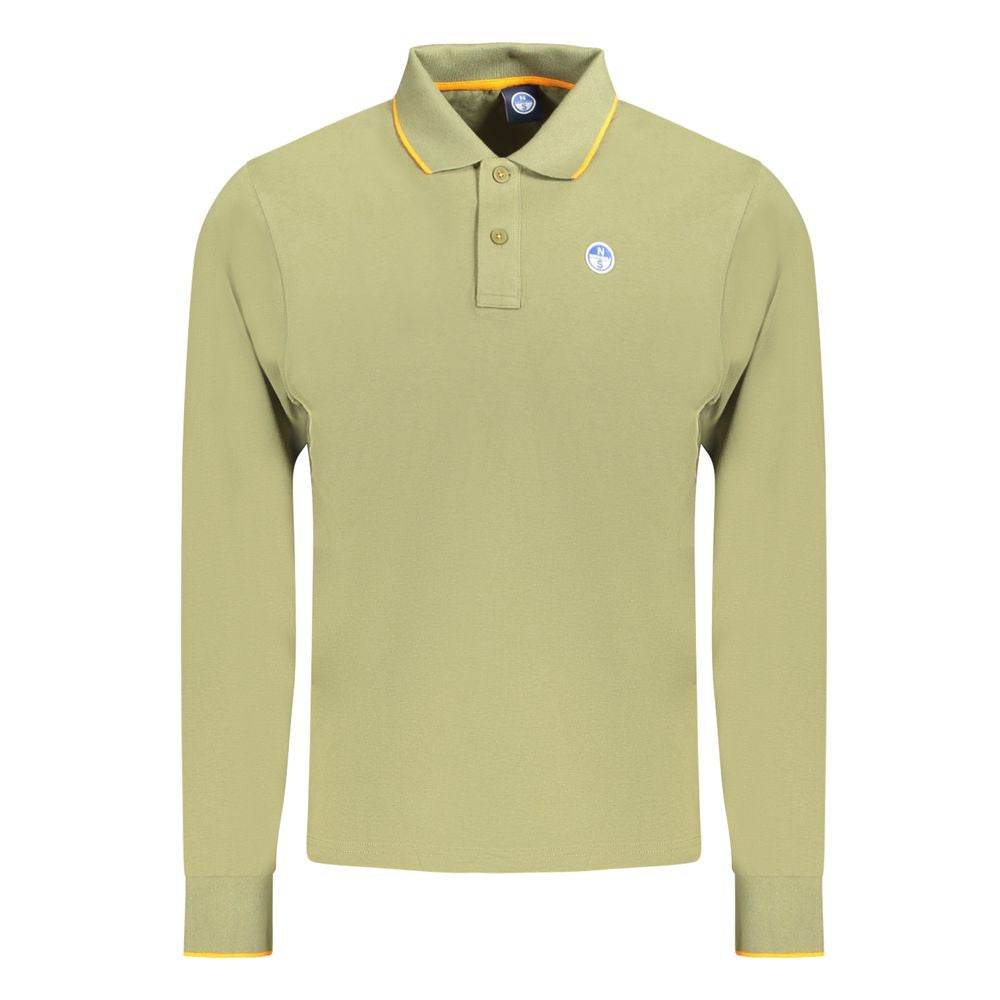 North Sails Green Cotton Men Polo Shirt - Hilstor