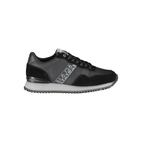 Napapijri Sleek Black Contrast Lace Sneakers - Hilstor