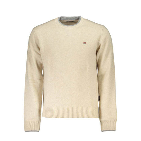 Napapijri Beige Fabric Men Sweater - Hilstor