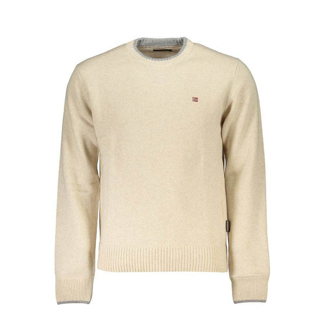Napapijri Beige Fabric Men Sweater - Hilstor