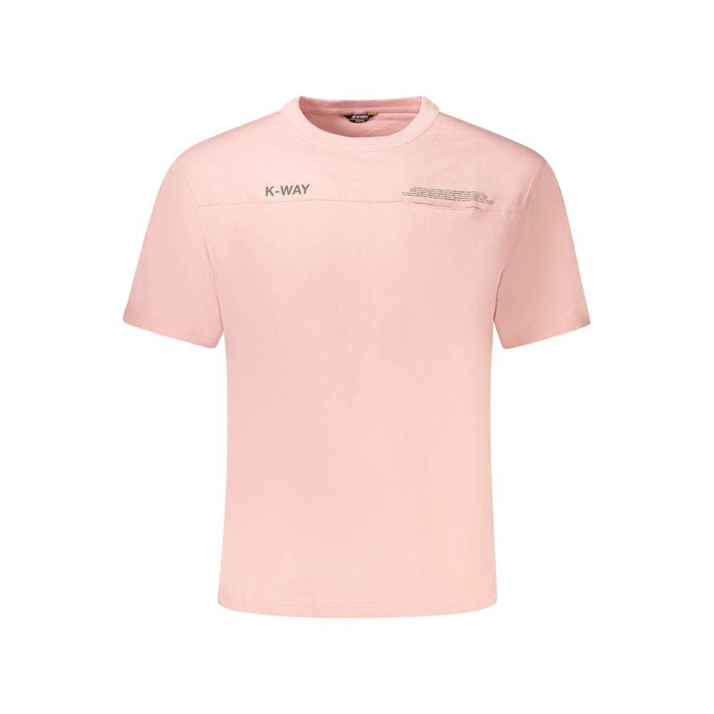 K-WAY Pink Cotton Men T-Shirt - Hilstor