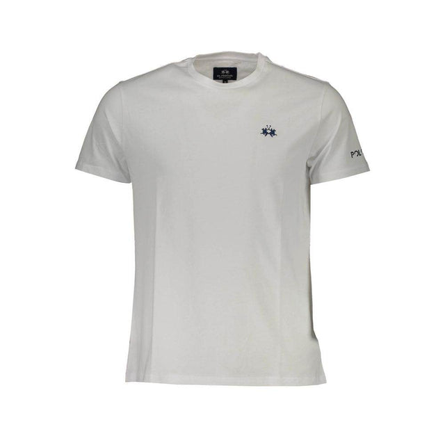La Martina White Cotton Men T-Shirt - Hilstor