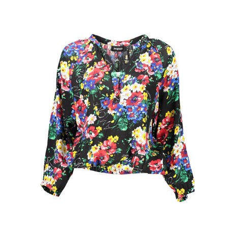 Desigual Black Viscose Women Top - Hilstor