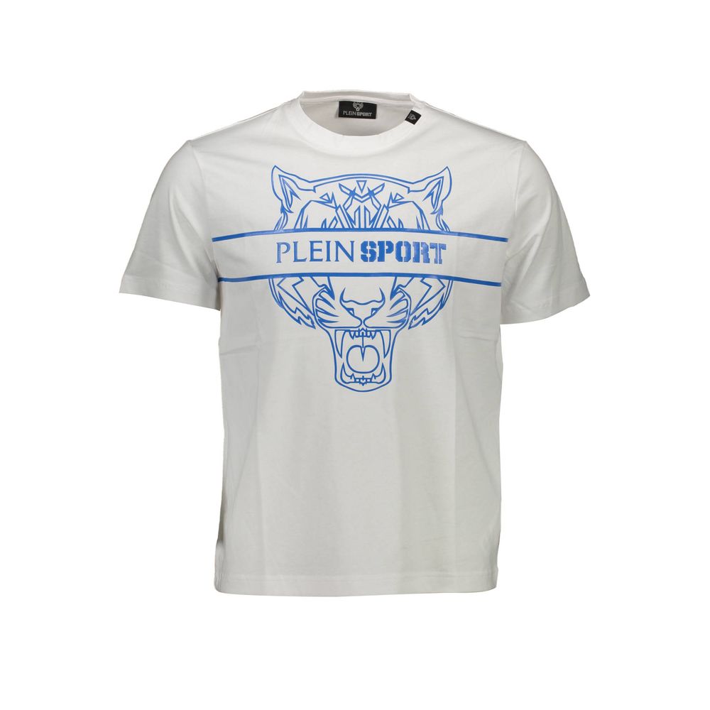 Plein Sport Hvid T-shirt i bomuld til mænd