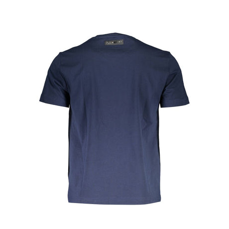 Plein Sport Blå T-shirt i bomuld til mænd