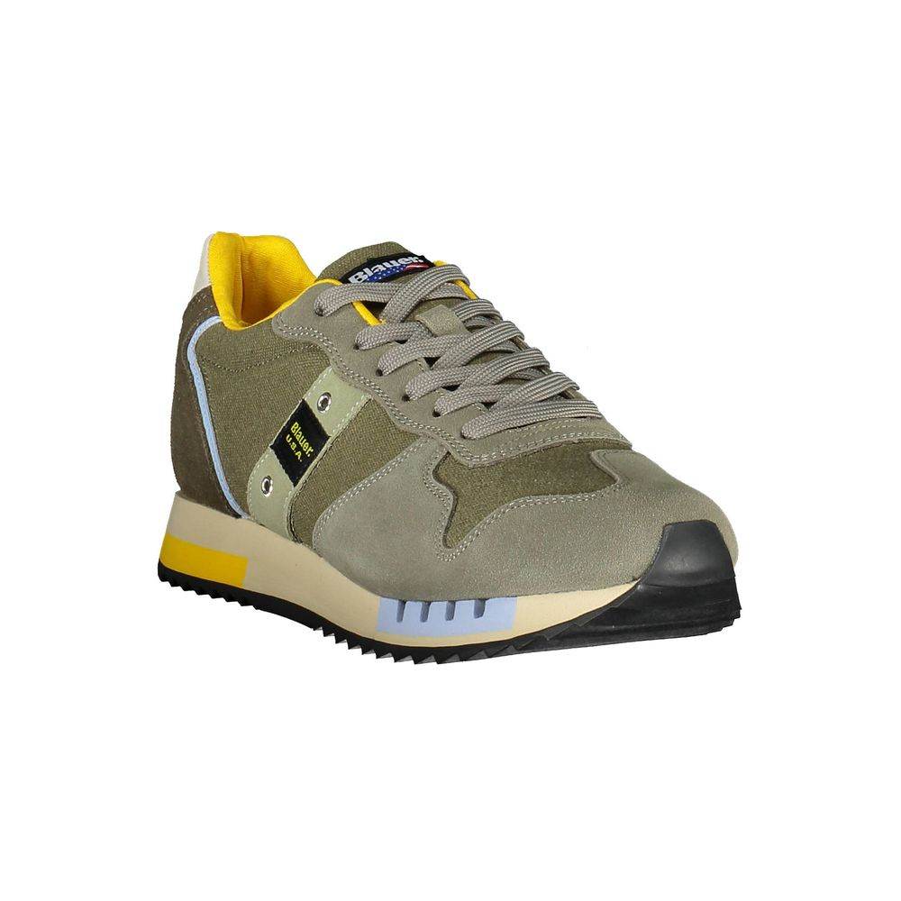 Blauer Green Leather Men Sneaker - Hilstor