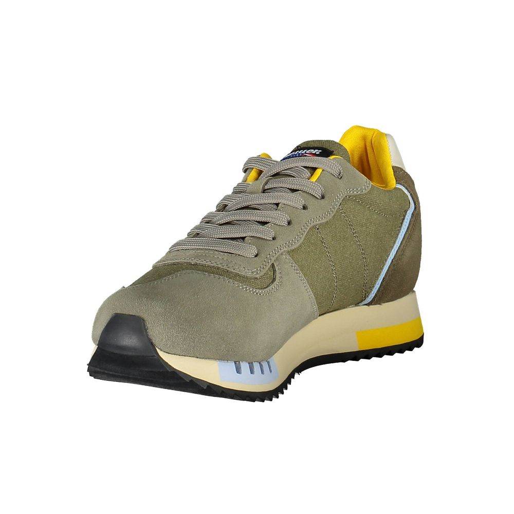 Blauer Green Leather Men Sneaker - Hilstor