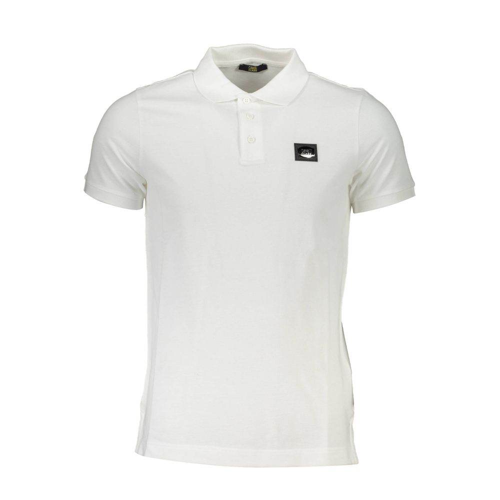 Cavalli Class White Cotton Men Polo Shirt - Hilstor