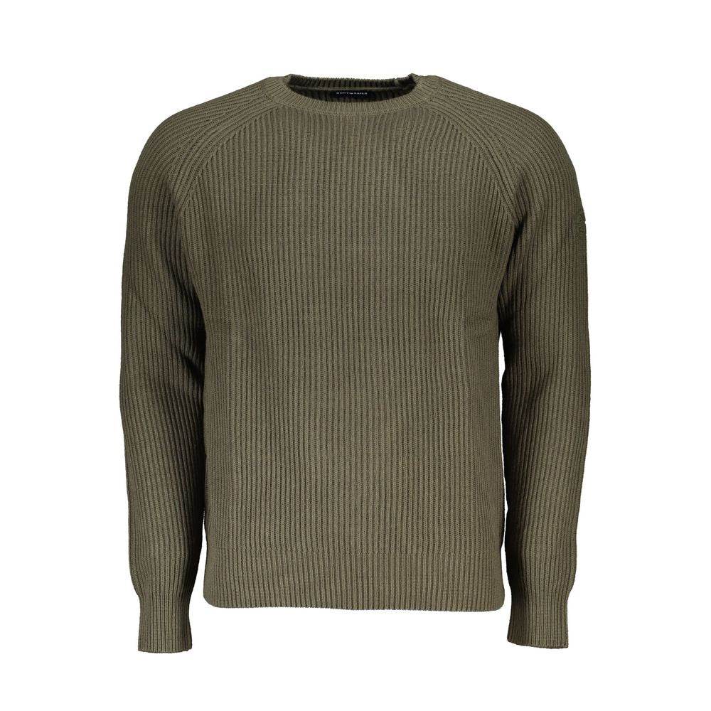 North Sails Green Cotton Men Sweater - Hilstor