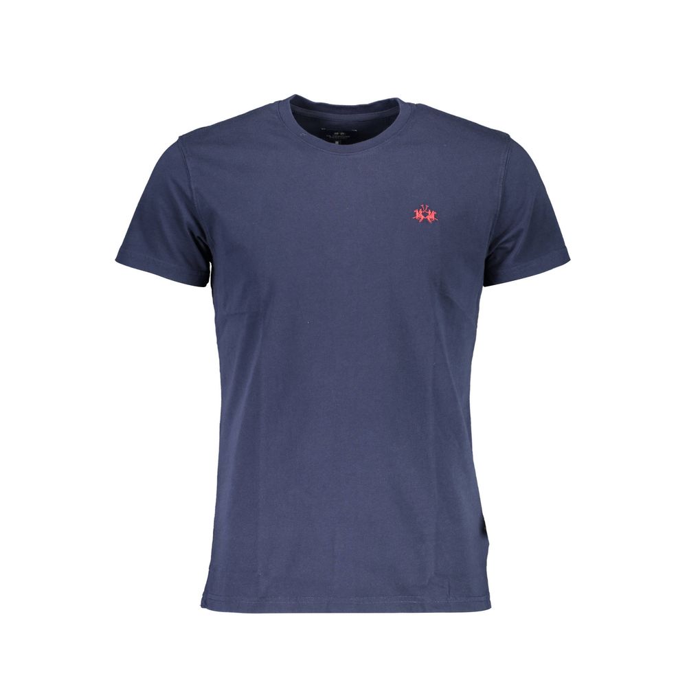 La Martina Elegant T-shirt i bomuld med rund hals og broderi