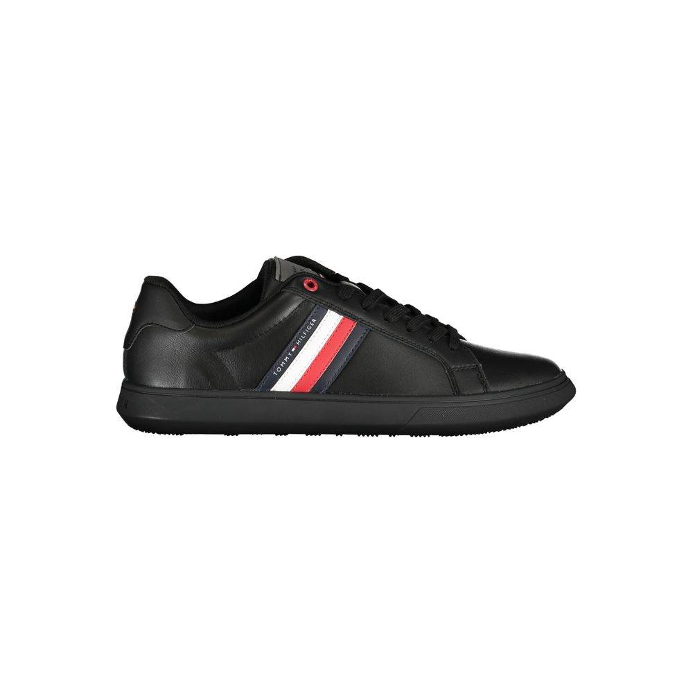 Tommy Hilfiger Chic Black Sneakers with Iconic Contrast Details - Hilstor