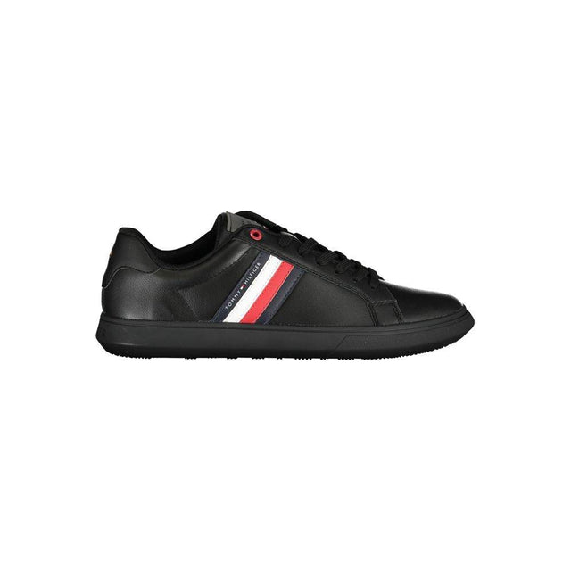 Tommy Hilfiger Chic Black Sneakers with Iconic Contrast Details - Hilstor