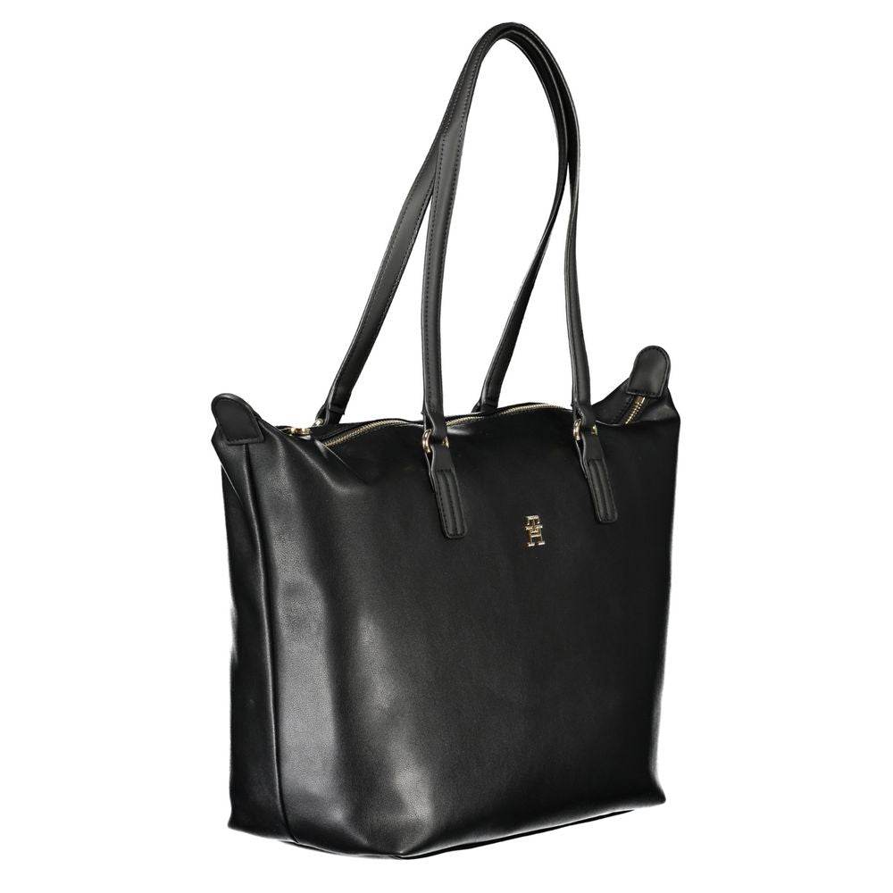 Tommy Hilfiger Black Polyester Handbag - Hilstor