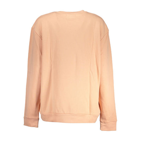 Cavalli Class Elegant Langærmet Pink Fleece Sweatshirt