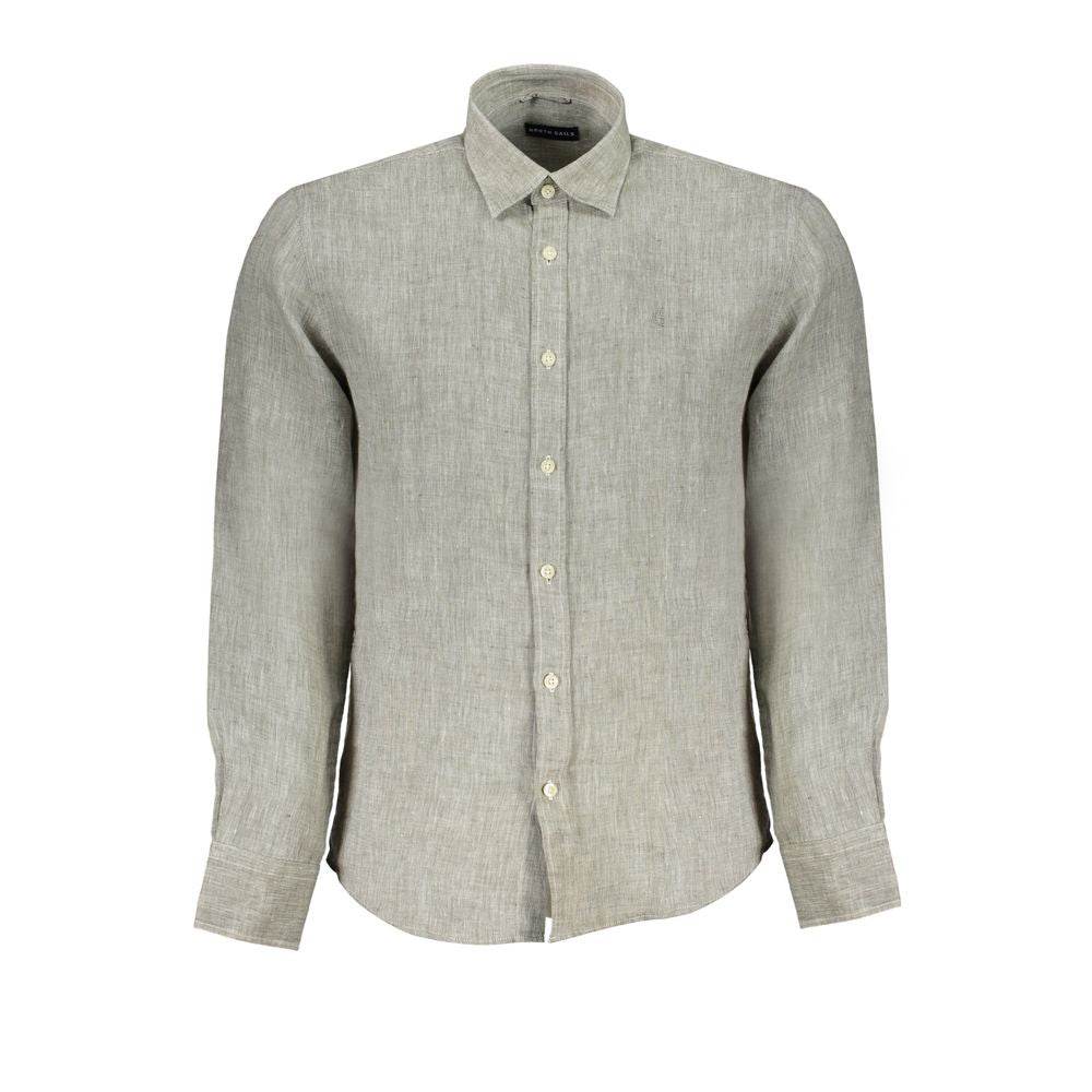 North Sails Gray Linen Shirt - Hilstor