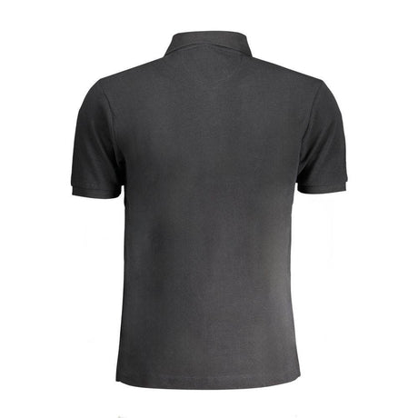 La Martina Black Cotton Polo Shirt - Hilstor