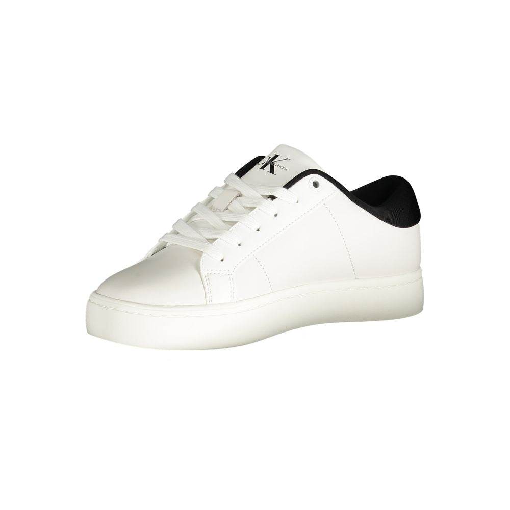 Calvin Klein White Polyester Sneaker - Hilstor