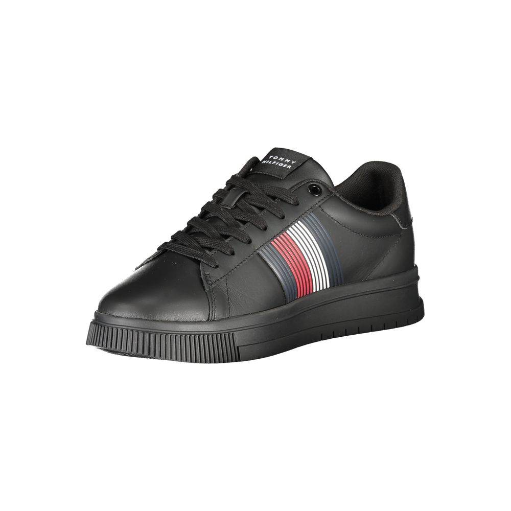 Tommy Hilfiger Black Polyester Sneaker - Hilstor