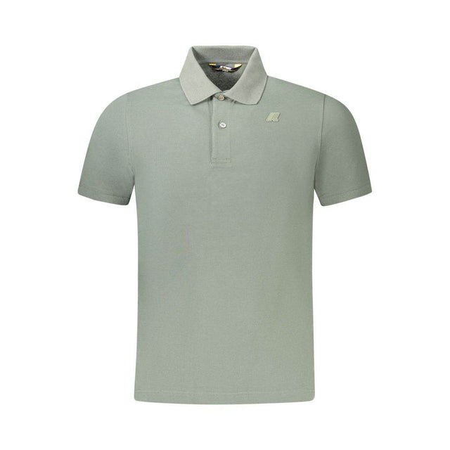 K-WAY Green Cotton Men Polo Shirt - Hilstor
