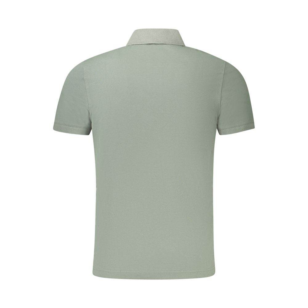 K-WAY Green Cotton Men Polo Shirt - Hilstor