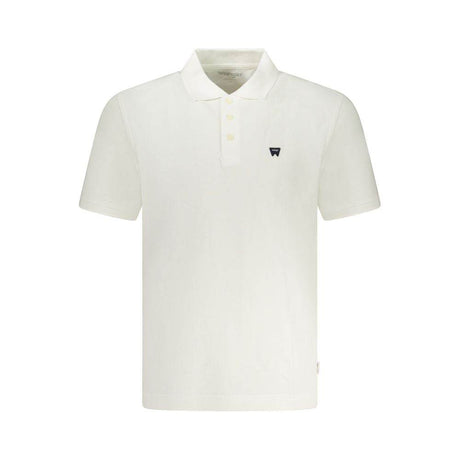 Wrangler White Cotton Polo Shirt - Hilstor