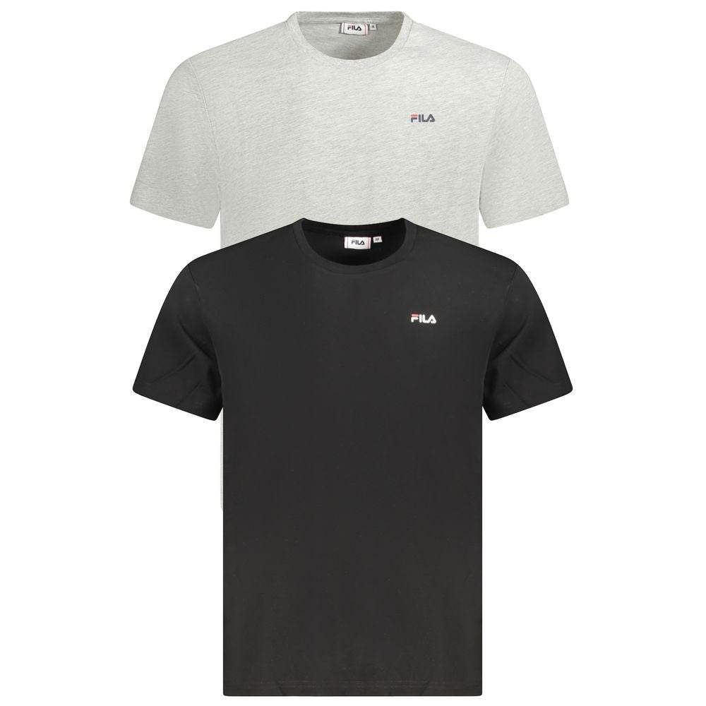 Fila Black Cotton Men T-Shirt - Hilstor