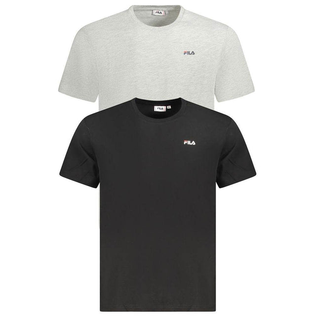 Fila Black Cotton Men T-Shirt - Hilstor