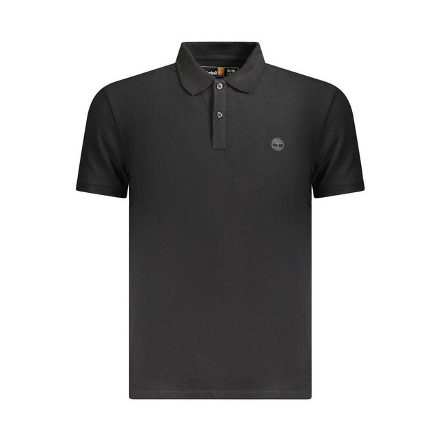 Timberland Black Cotton Men Polo Shirt - Hilstor
