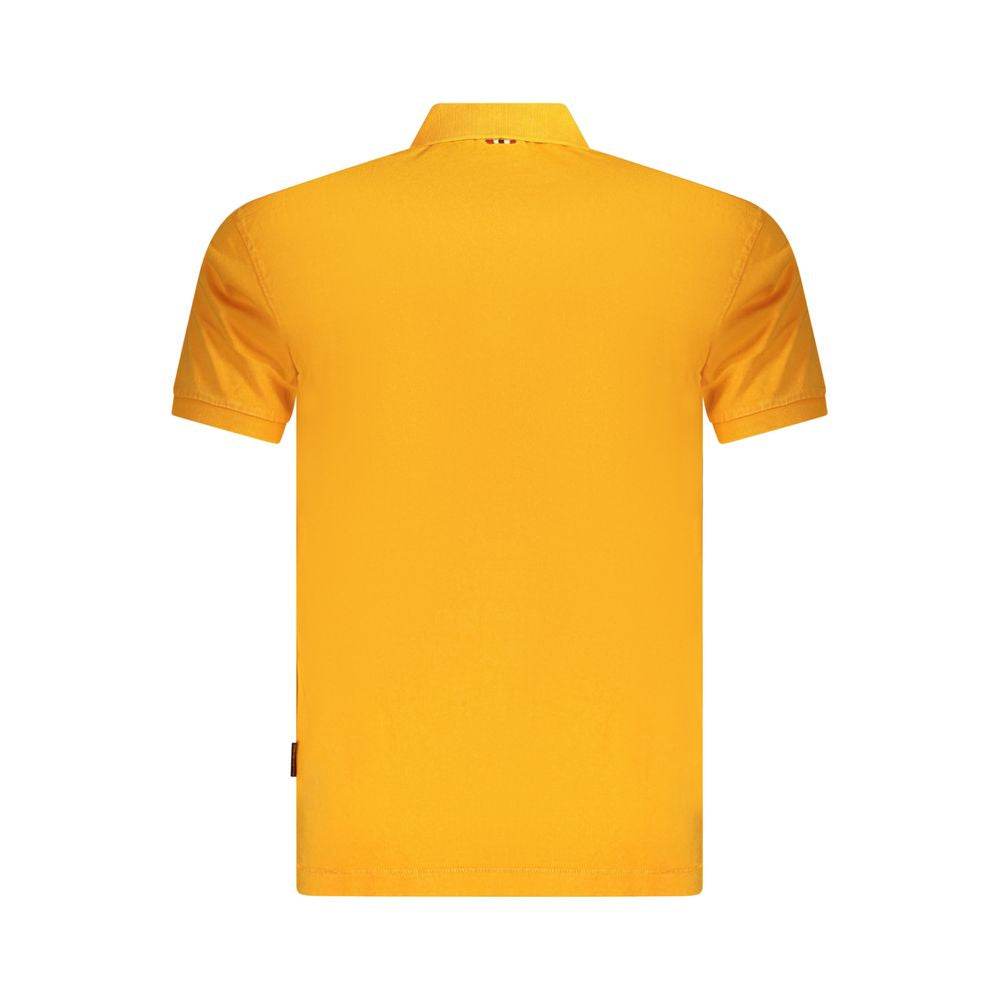 Napapijri Orange Cotton Men Polo Shirt - Hilstor