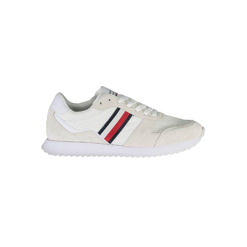 Tommy Hilfiger White Polyester Men Sneaker - Hilstor