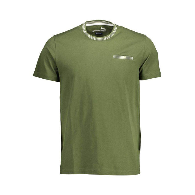 Harmont & Blaine Green Cotton Men T-Shirt - Hilstor