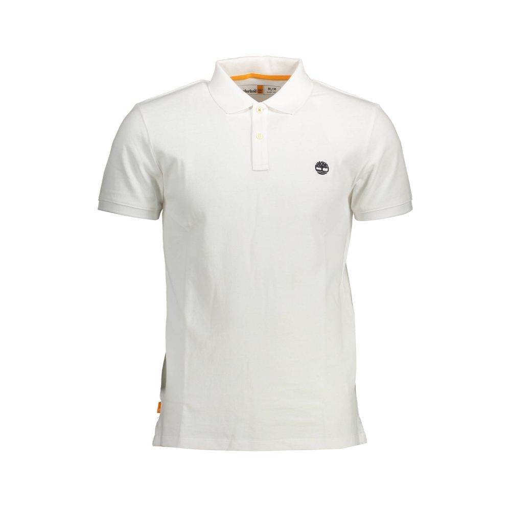 Timberland White Cotton Men Polo Shirt - Hilstor