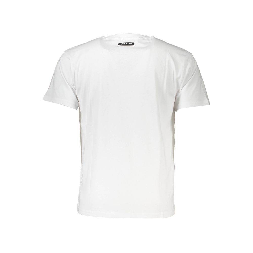 Cavalli Class White Cotton Men T-Shirt - Hilstor