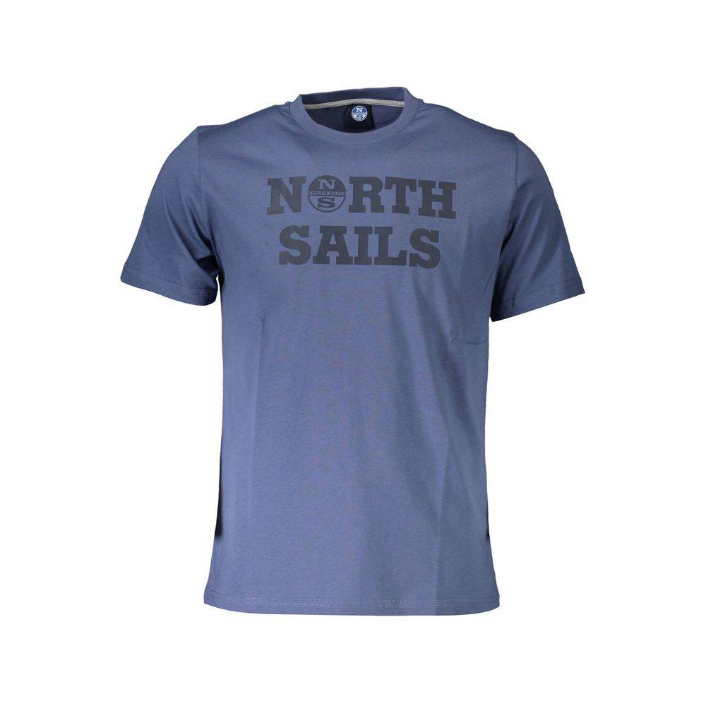North Sails Blue Cotton Men T-Shirt - Hilstor