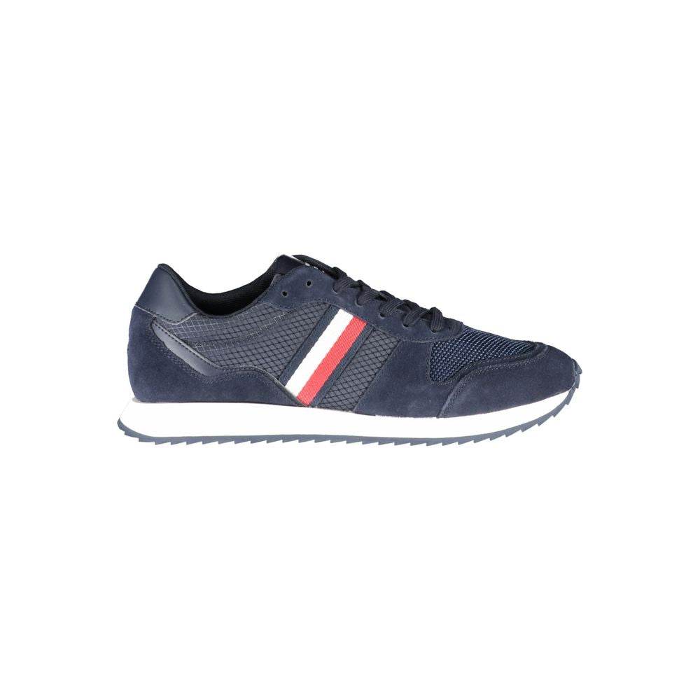 Tommy Hilfiger Blue Polyester Men Sneaker - Hilstor