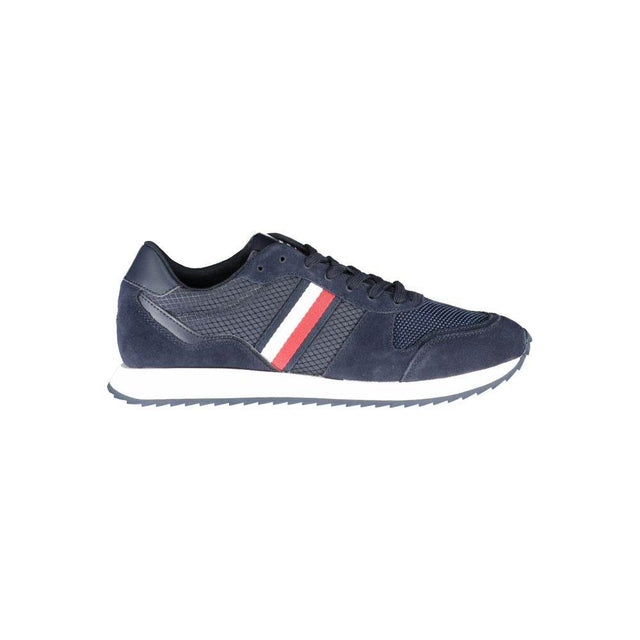 Tommy Hilfiger Blue Polyester Men Sneaker - Hilstor