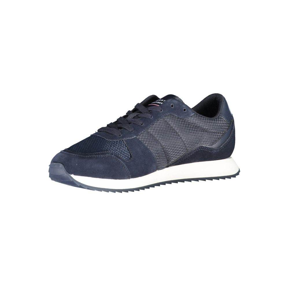 Tommy Hilfiger Blue Polyester Men Sneaker - Hilstor