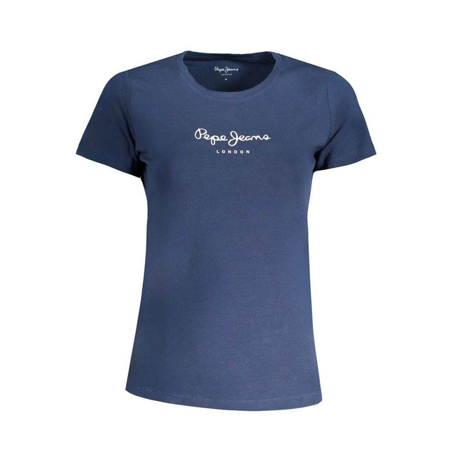Pepe Jeans Blue Cotton Tops & T-Shirt - Hilstor