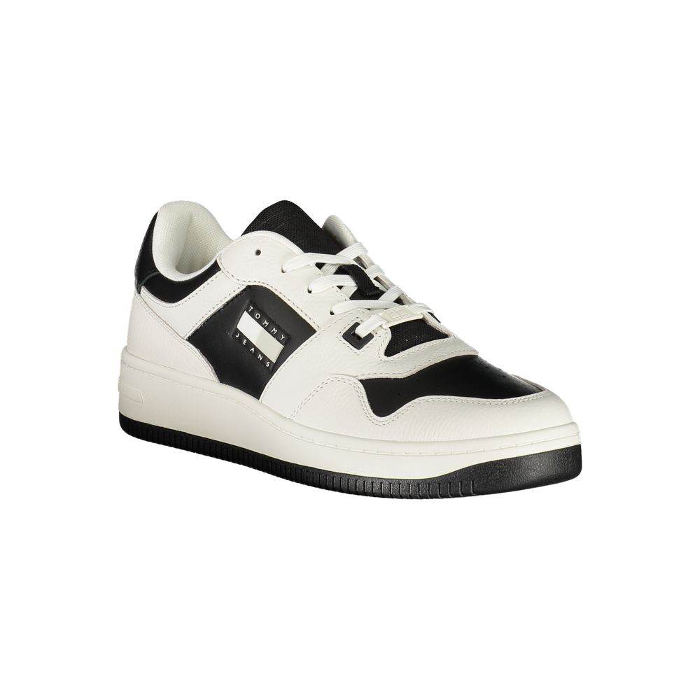 Tommy Hilfiger White Leather Mens Sneaker - Hilstor