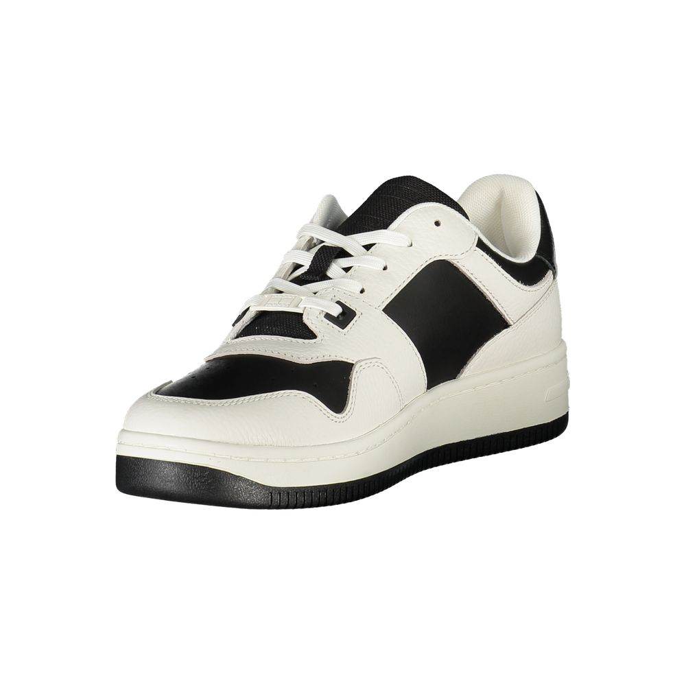 Tommy Hilfiger White Leather Mens Sneaker - Hilstor