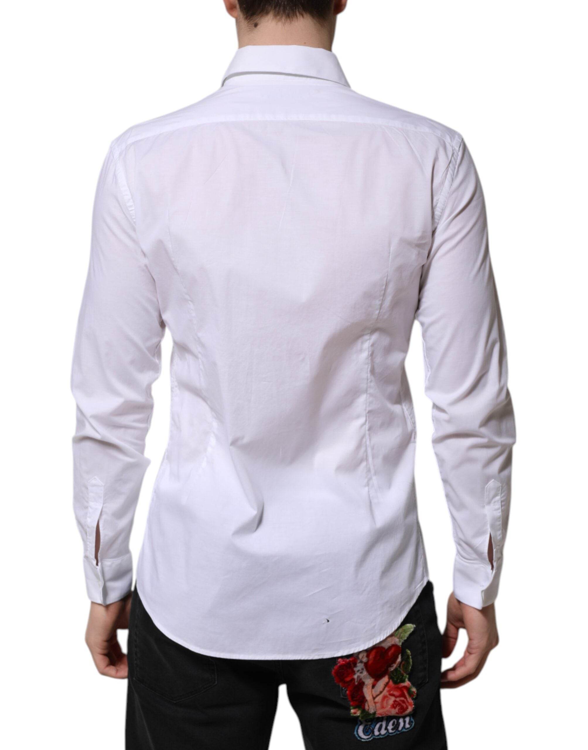 Daniele Alessandrini White Long Sleeves Dress Shirt - Hilstor