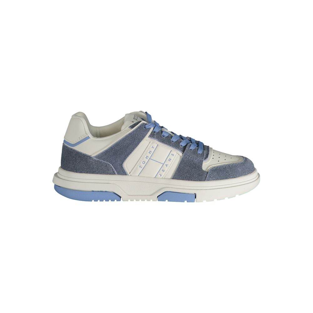 Tommy Hilfiger Light Blue Leather Women Sneaker - Hilstor