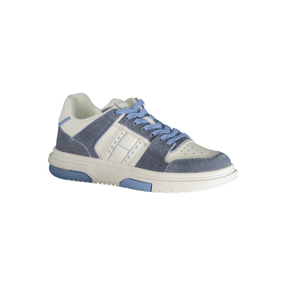 Tommy Hilfiger Light Blue Leather Women Sneaker - Hilstor