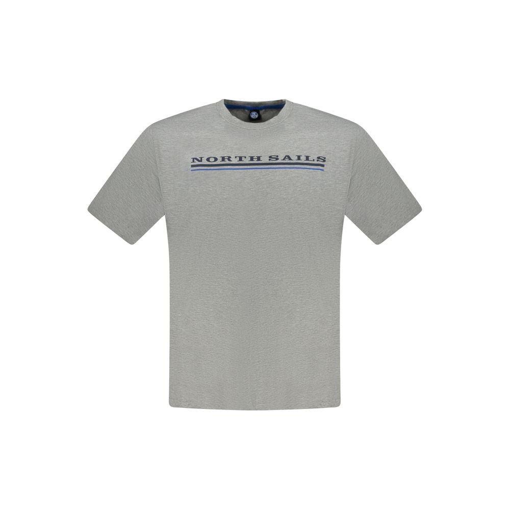 North Sails Grå T-shirt til mænd i bomuld