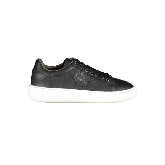 Blauer Black Leather Men Sneaker - Hilstor