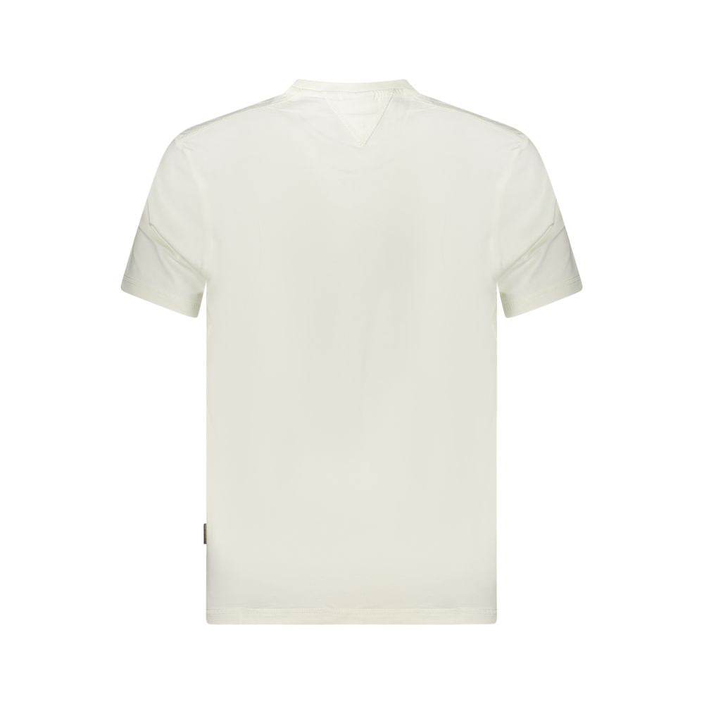 Napapijri White Cotton Men T-Shirt - Hilstor
