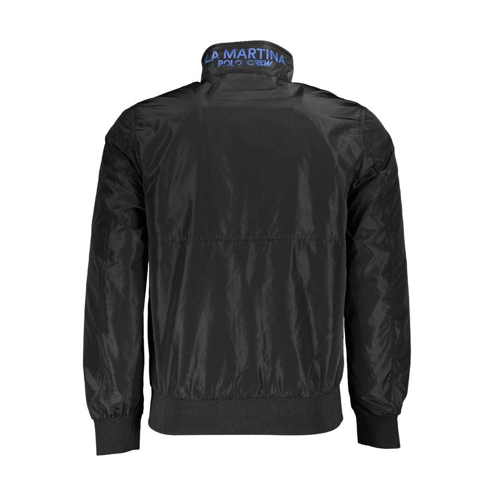 La Martina Black Polyester Men Jacket - Hilstor