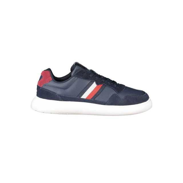 Tommy Hilfiger Blue Leather Men Sneaker - Hilstor